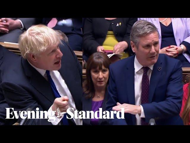 PMQs: Labour front bench wave goodbye to Boris Johnson