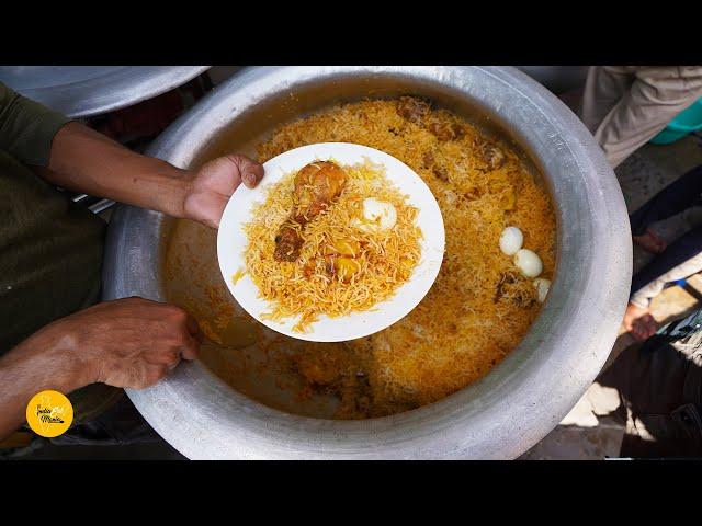 100 Kg Kolkata Chicken Biryani Making In Patna Rs. 100/- Only l Bihar Street Food