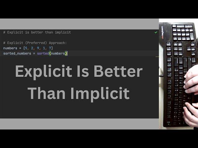 Explicit Is Better Than Implicit  | Coding ASMR | The Zen Of Python