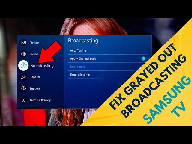 Broadcasting Grayed Out on Samsung Smart TV,  fix ''this function is not available'' error