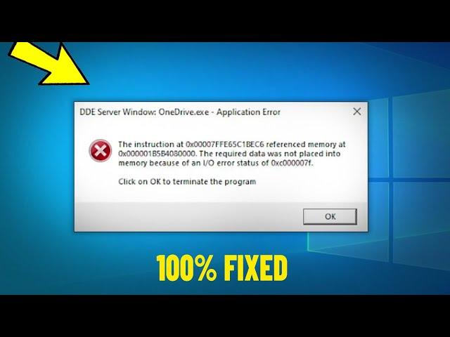 DDE Server Window Onedrive.exe Application Error in Windows 10 / 11 - How To Fix it 