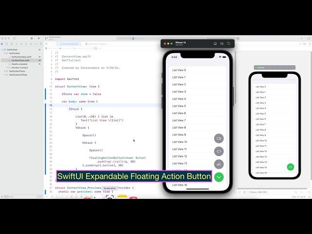 SwiftUI Expandable Floating Action Button