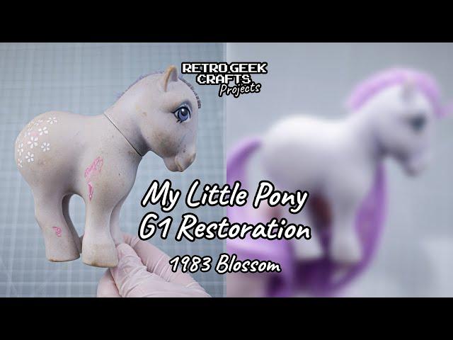 1983 My Little Pony Blossom Vintage Toy Restoration Cleaning Rehair/Reroot MLP G1 Hasbro Relax Calm