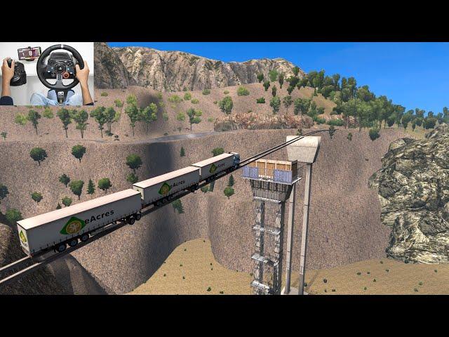 Volvo Road Train Most Dangerous Transports | Two line bridge | Mega Transport Euro truck simulator 2