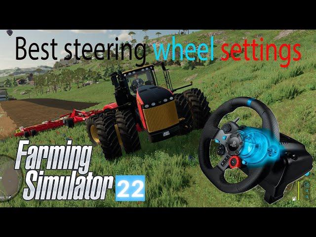 FARMING SIMULATOR 22 // BEST settings for steering wheel G29 // set deadzone pc gameplay 4K