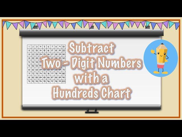 Subtract two-digit numbers on a hundreds chart.