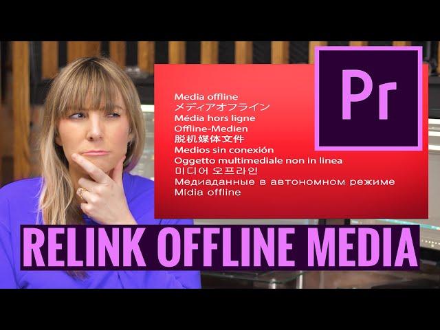 How To RELINK OFFLINE MEDIA FAST In Premiere Pro CC