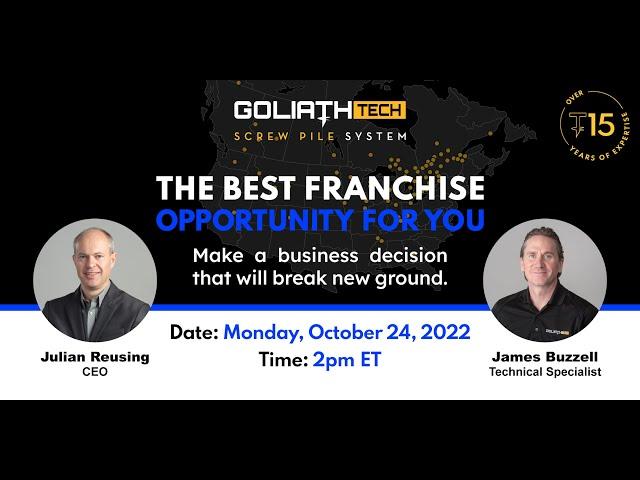 GoliathTech - The Best Franchise Opportunity For You | October 24, 2022