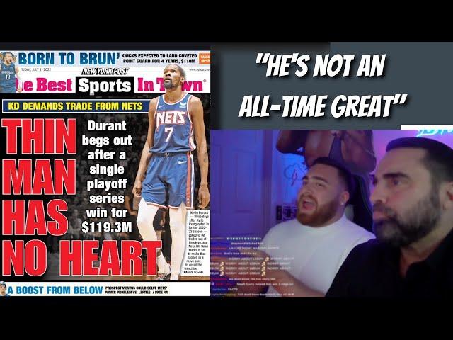 LosPollosTV & WAD GO OFF ON KEVIN DURANT TRADE REQUEST AS CHAT SPAMS L TAKE & LIVE REACTS WOJ BOMBS