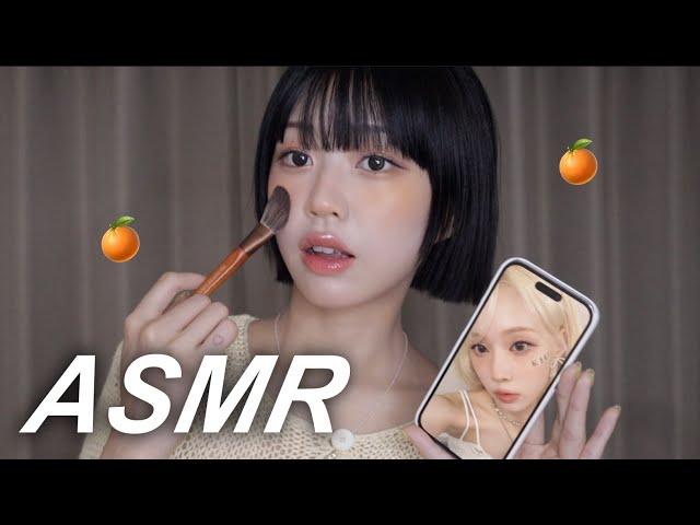 ASMR doing my makeup  (a LOT of makeup sponge sounds)