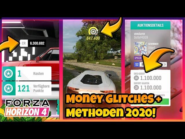 *SOLO* ALLE FUNKTIONIERENDEN MONEY GLITCHES+METHODEN 2020! -Forza Horizon 4-Ultimativer Money Guide!