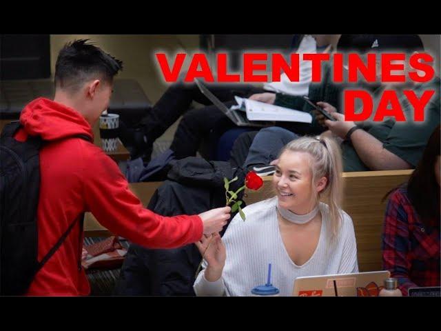 Giving Random Girls Roses For Valentine’s Day | College Edition