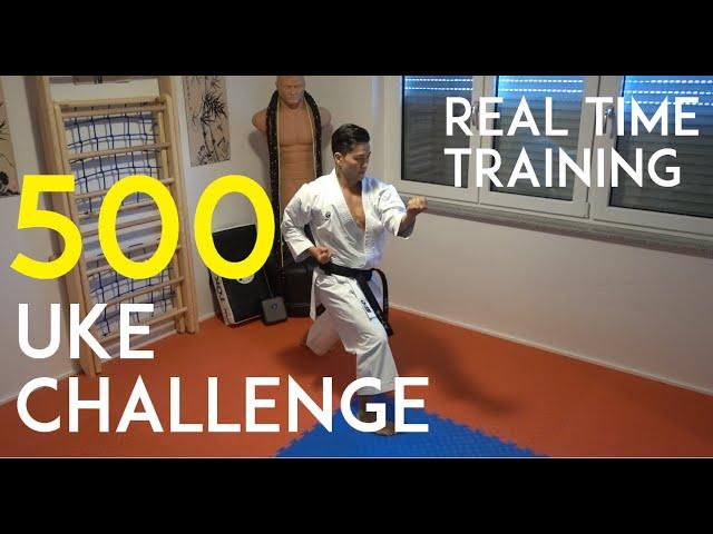 500 UKE CHALLENGE - karate block challenge - real time training - TEAM KI