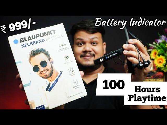 Blaupunkt BE100 Neckband Unboxing & Review - 100 Hours of Battery Life in Just ₹999