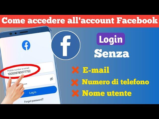 Come accedere all'account Facebook senza e-mail e numero di telefono | Facebook login 2023 setting