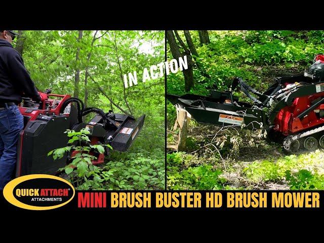 The Mini Brush Buster HD Brush Mower in action