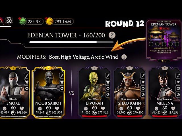 Fatal Edenian Tower Boss Battle 160 & 120,140 Fight + Rewards MK Mobile | Klassic Smoke Passive Best