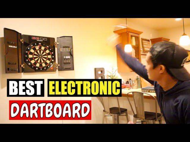 WIN.MAX Electronic Soft Tip Dartboard REVIEW And Demonstration | Dartboard Set with Cabinet