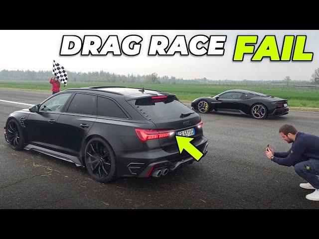 When Racing a 740HP Audi RS6-R goes WRONG.