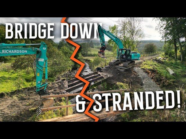 Our Bridge is Gone - We’re Completely Cut off! Stranded at our Scottish Homestead - Renovation