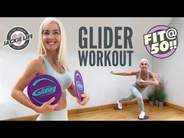 10 Min Full Body Workout with Gliders ️  Gliders Workout (Fitness for over Fifty)