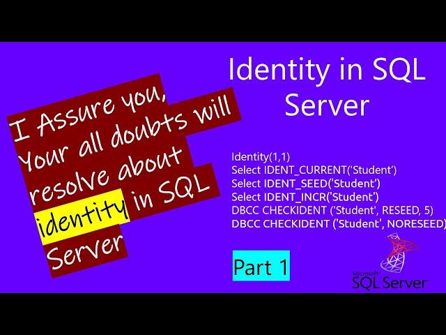 sql server identity | identity column in sql | sql server identity column | mssql identity