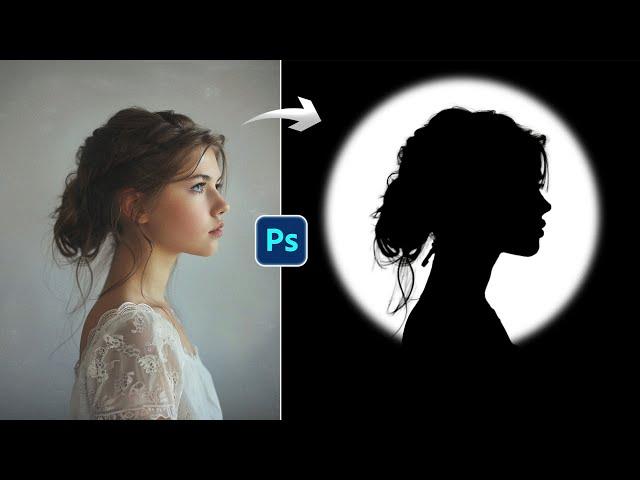 How to make circular white moon effect easily using photoshop 2024