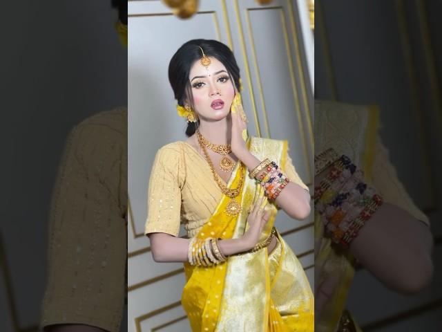 Arohi mim in yellow Sharee ️ 