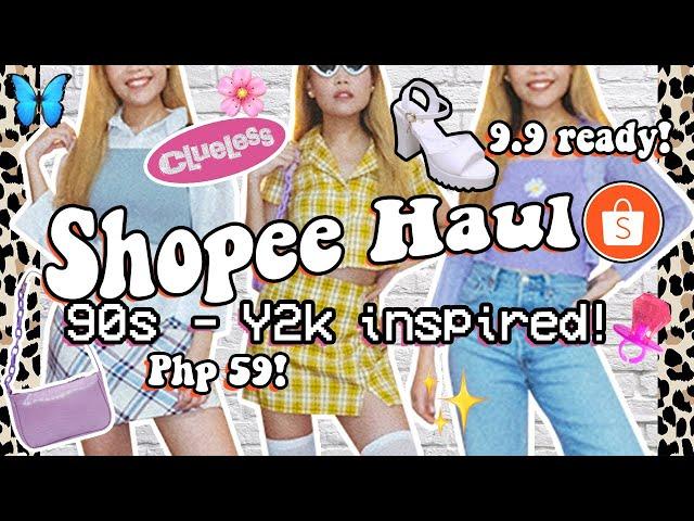 SHOPEE HAUL TRY-ON! Clothes, Shoes & Accessories! 90s & Y2k Fashion Aesthetic! Inspired By Clueless!