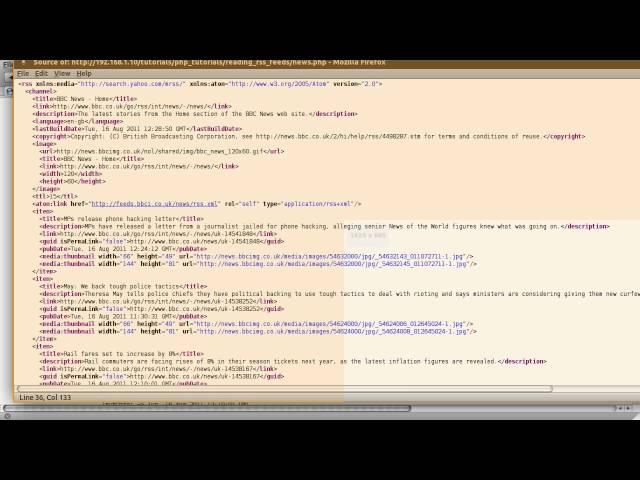PHP Tutorial: Reading an RSS Feed [part 01]
