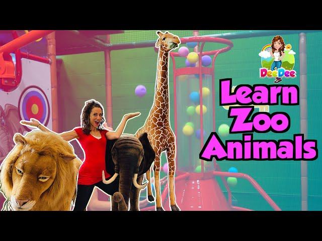 Learn Zoo Animals for Kids | Pretend Play at Indoor playground