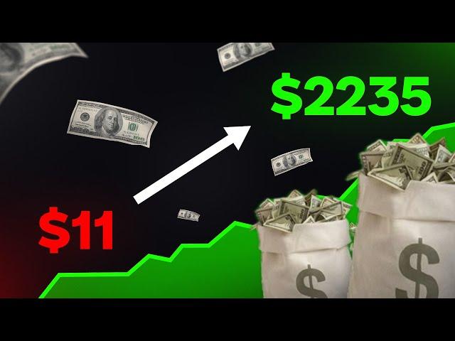 how i raised $11 to $2235 | using REVENGE trading technique