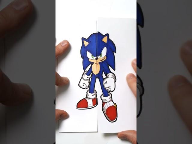 Sonic / Sonic exe #shorts #sonic #sonicexe #fnf #howtodraw #toonymoonyart #fnf #papercraft #lol #fun