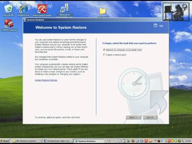 Create system restore point