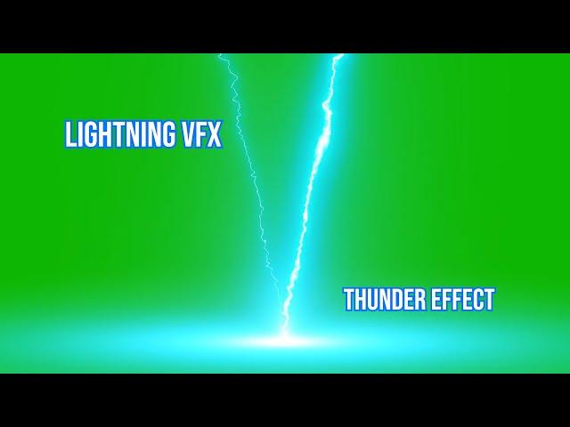 6 Lightning VFX And Thunder Effect Green Screen || By Green Pedia