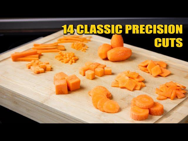 14 classic Precision Cuts. Basic Knife Skills.