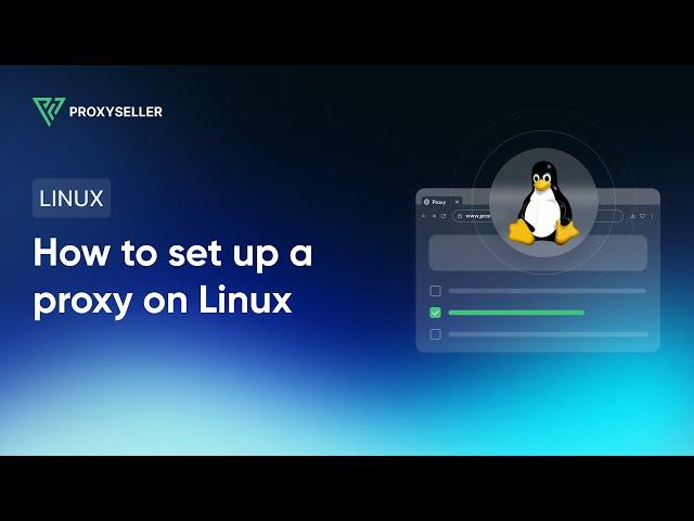 Step-by-step proxy settings in Linux