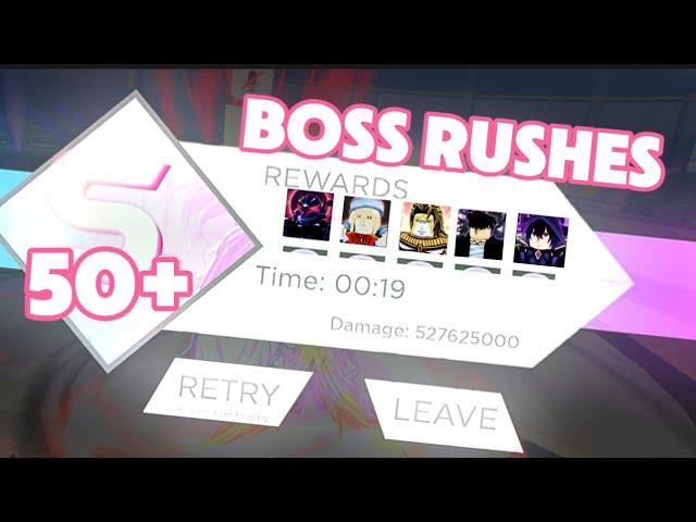 I DID 50 BOSS RUSHES IN ANIME DIMENSIONS!!!? [HERE"S WHAT I GOT]