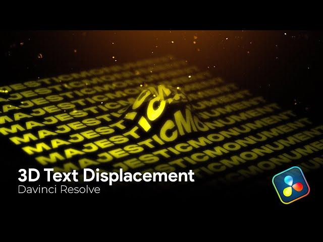 3D Displacement Text Effect - Davinci Resolve Tutorial