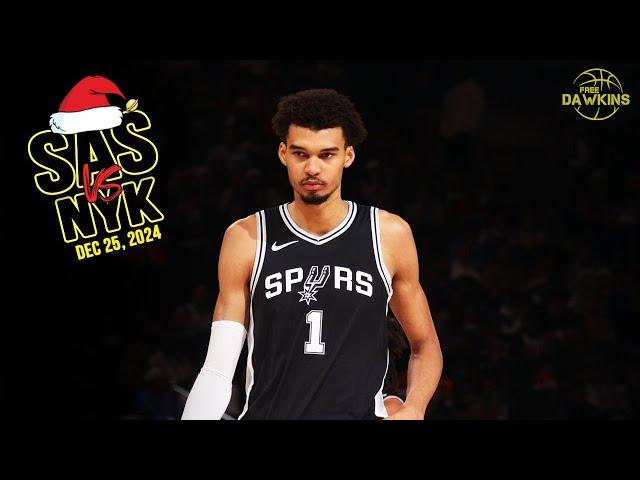 San Antonio Spurs Full Team Highlights vs Knicks | WEMBY  | Christmas 2024 | FreeDawkins