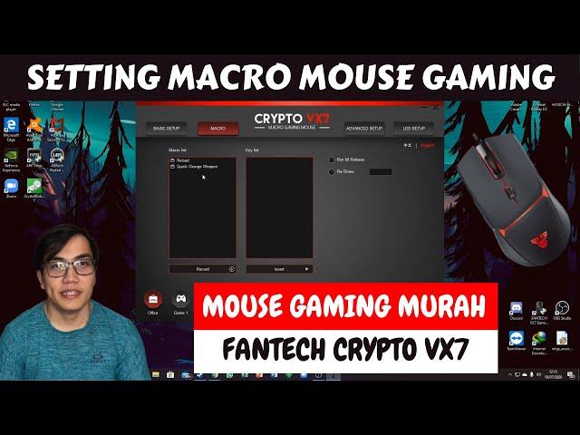 CARA SETTING MACRO MOUSE GAMING FANTECH CRYPTO VX7 TERBARU 2020