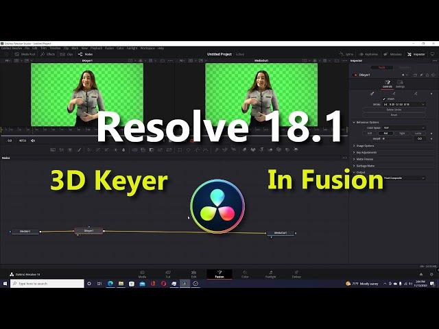 Resolve 18.1 | Fusion Page 3D Keyer