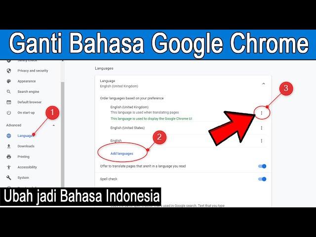 cara mengubah atau mengganti bahasa di google chrome