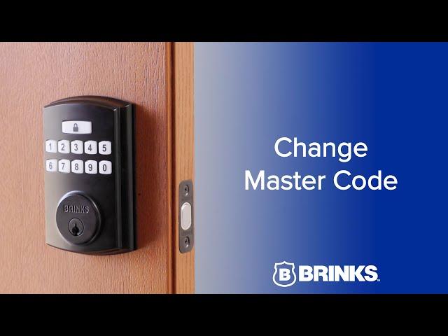 Brinks Electronic Deadbolt -  Change the Master Code