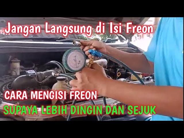 Cara servis AC mobil supaya cepat dingin dan sejuk.Cara mengisi oli dan freon AC mobil yang benar.