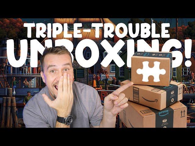 Triple-trouble jigsaw puzzle unboxing  [Puzzles from Subscribers!] | Buffalo and Blue Opal