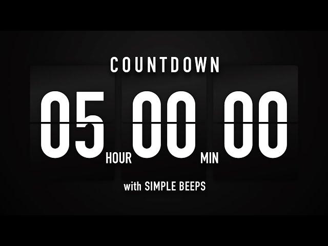 5 Hours Countdown Timer Flip Clock ️