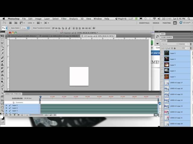 How to create animated banner ad in photoshop