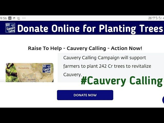 Raise To Help for Cauvery Calling - Action Now | Donate online for Planting  Trees| Tree planting |