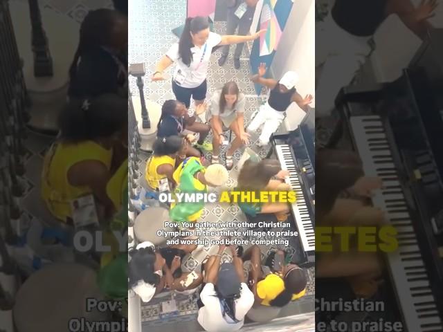 Olympic athletes are gathering to worship in the name of Jesus. ️ #olympics #paris2024 #worship